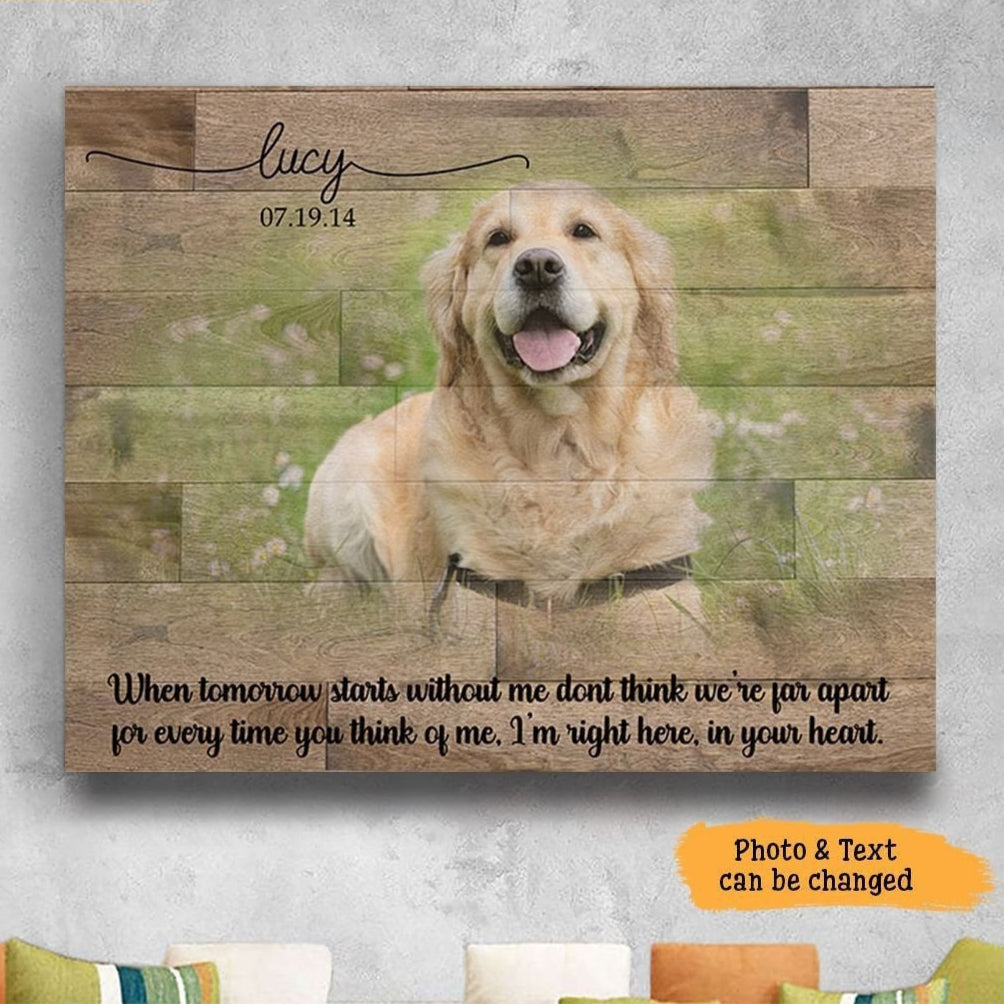 Losing Dog Quote | Custom Dog Memorial Canvas Print