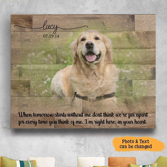 Losing Dog Quote | Custom Dog Memorial Canvas Print