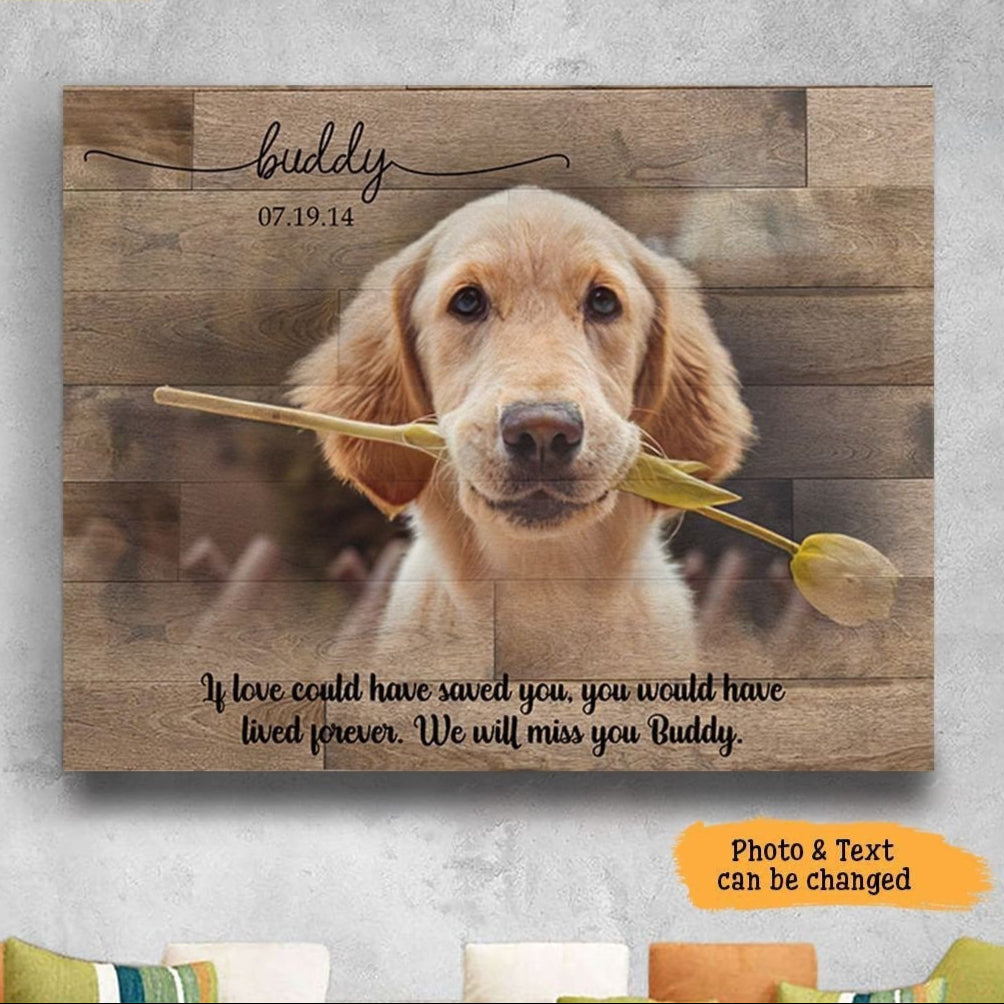 Losing Dog Quote | Custom Dog Memorial Canvas Print